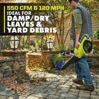 40V 550 CFM BLOWER KIT