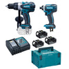 MAKITA DLX2144TJ1 2-tool pack (DDF458+DTD152+BL1850×3+DC18RC+MAK3 )
