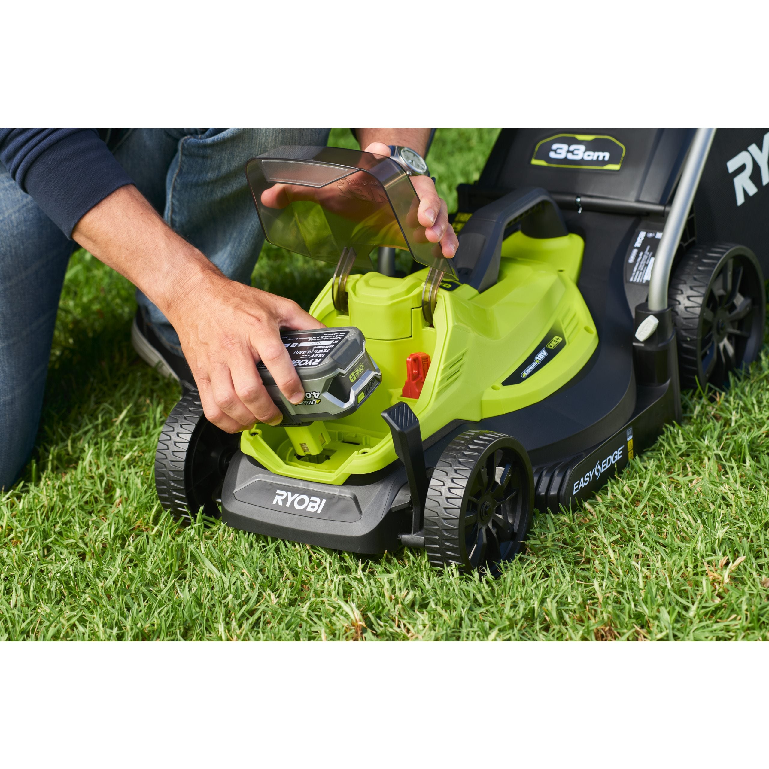 ONE+™ 18V Accu 33 cm Grasmaaier & 25 cm Grastrimmer kit (incl. 1x 4,0 Ah accu & lader)