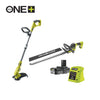 RYOBI ONE+ 18V Cordless 22" Hedge Trimmer and 30cm Grass Trimmer Combo Kit (includes 1x 2.0Ah battery and charger)