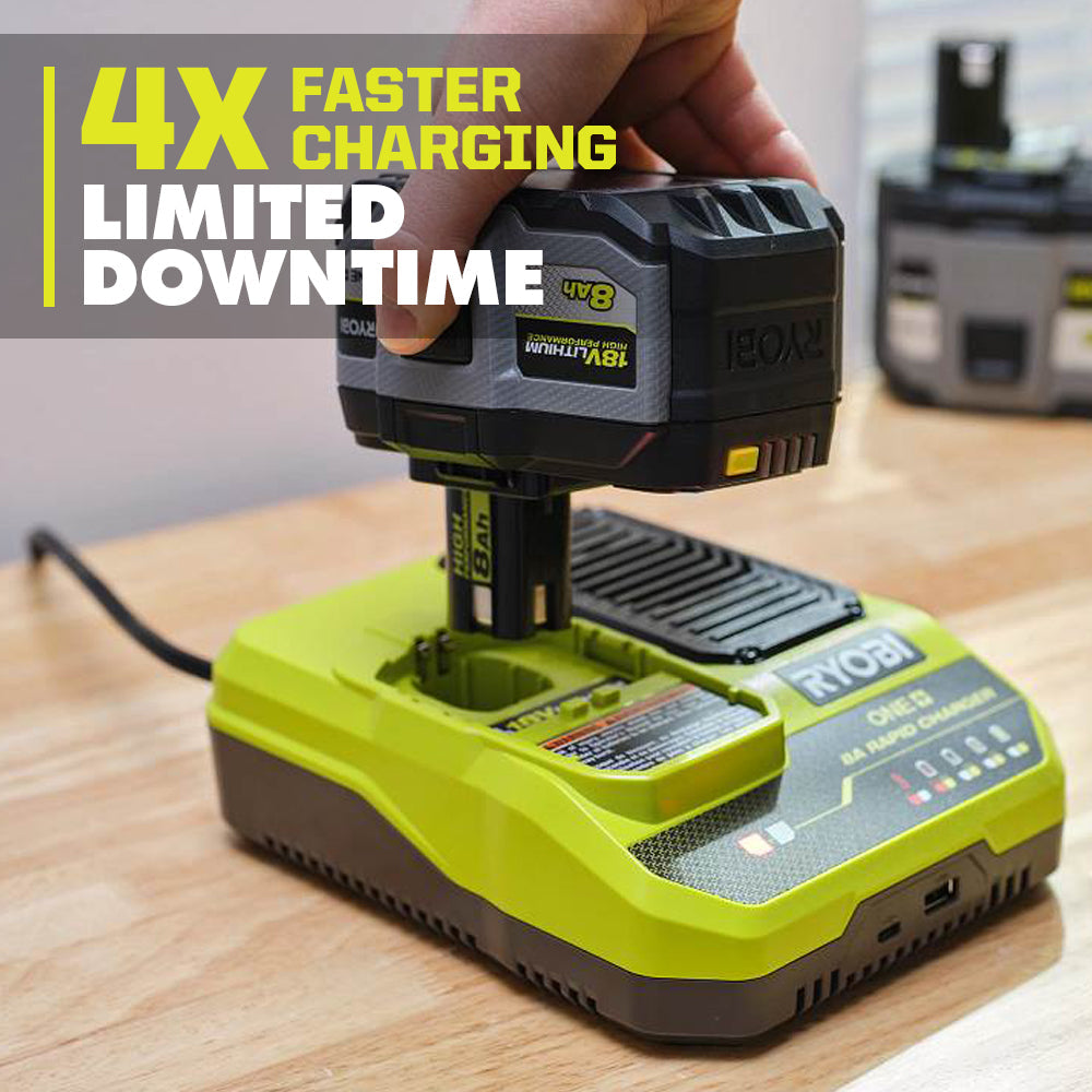 18V ONE+ 8A RAPID CHARGER