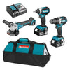 MAKITA DLX3125TX1 3-tool pack (DDF484 + DTD153 + DGA506) 18V LXT Li-Ion (2 x 5Ah)